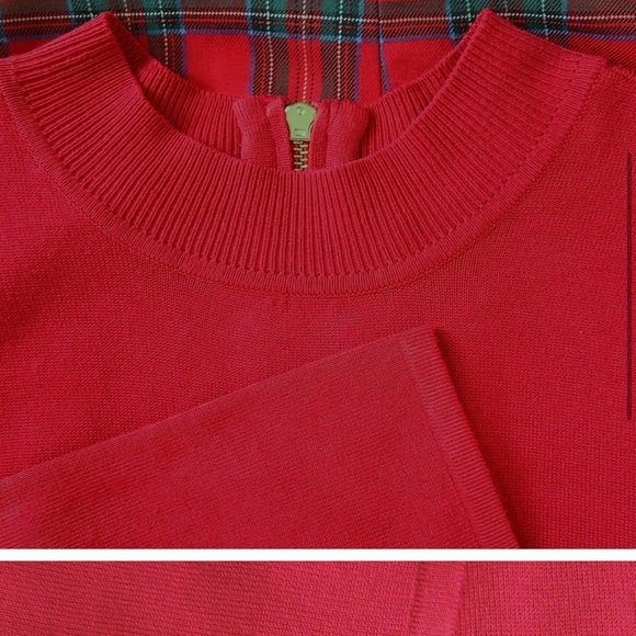 Venus plaid tartan dress with gold buttons - Picture 5 of 7